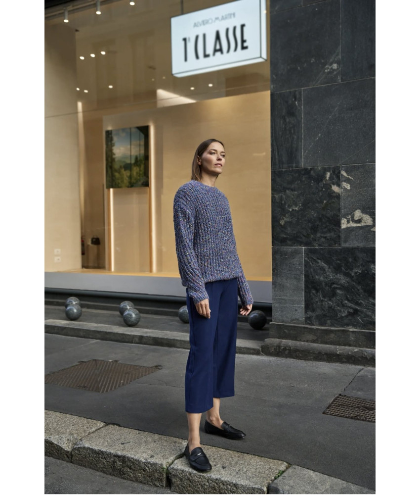 ΓΥΝΑΙΚΕΙΟ ΠΛΕΚΤΟ ΠΟΥΛΟΒΕΡ ΣΕ ΜΠΛΕ ΜΕΛΑΝΖΕ